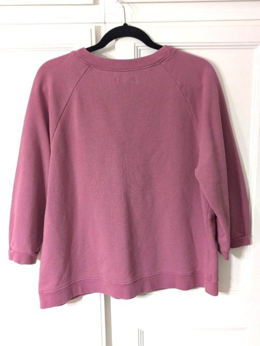Madewell Cotton Cloudberry Sweatshirt Burnished Rose Size L - Picture 4 of 6